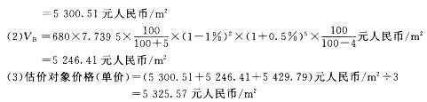 房地产案例与分析,章节冲刺,不同类型房地产估价