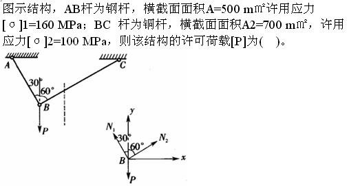 注册环保工程师公共基础,真题专项训练,工程科学基础,材料力学