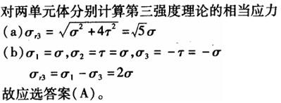 注册环保工程师公共基础,真题专项训练,工程科学基础,材料力学