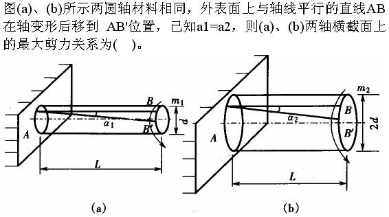 注册环保工程师公共基础,真题专项训练,工程科学基础,材料力学