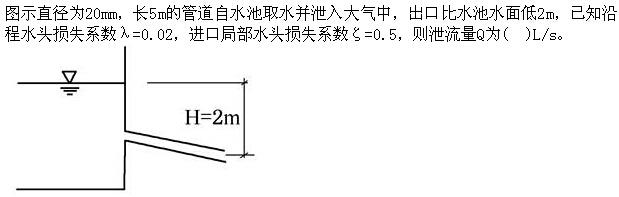 注册环保工程师公共基础,真题专项训练,工程科学基础,流体力学