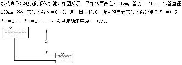 注册环保工程师公共基础,真题专项训练,工程科学基础,流体力学