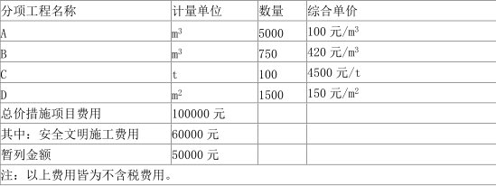 工程造价案例分析（土建+安装）,章节练习,工程造价案例分析模考
