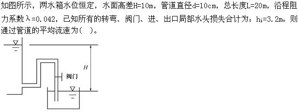 岩土基础知识,专项练习,注册岩土工程师《公共基础考试》流体力学