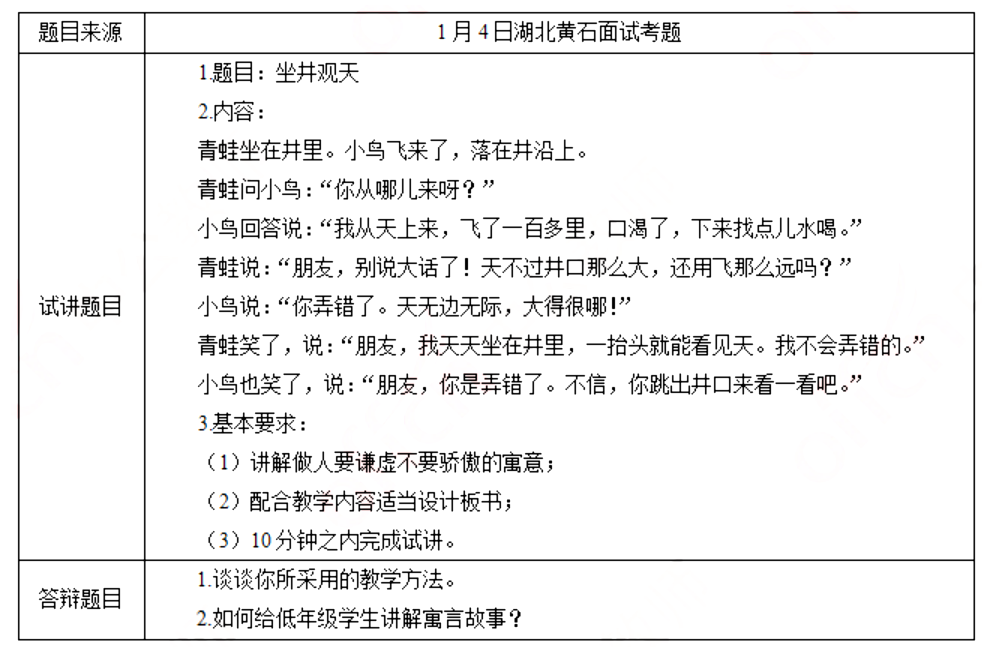 幼儿中小学面试,历年真题,教师资格证考试《小学语文专业面试》真题汇编