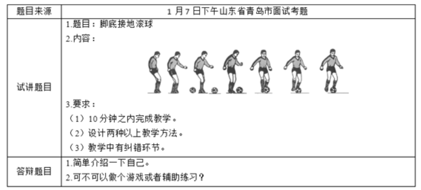 幼儿中小学面试,历年真题,教师资格证考试《小学体育专业面试》真题汇编