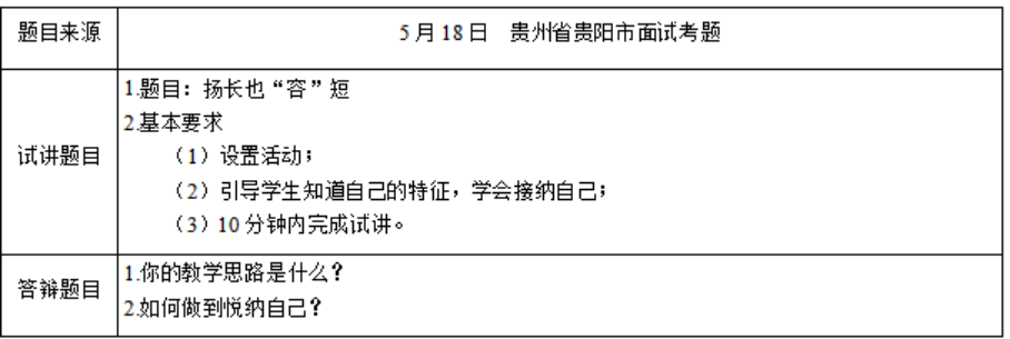 幼儿中小学面试,历年真题,教师资格证考试《小学心理健康专业面试》真题汇编