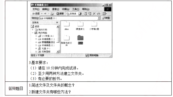 幼儿中小学面试,历年真题,教师资格证考试《小学信息技术专业面试》真题汇编