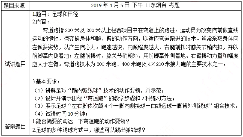 幼儿中小学面试,历年真题,教师资格证考试《高中体育专业面试》真题汇编