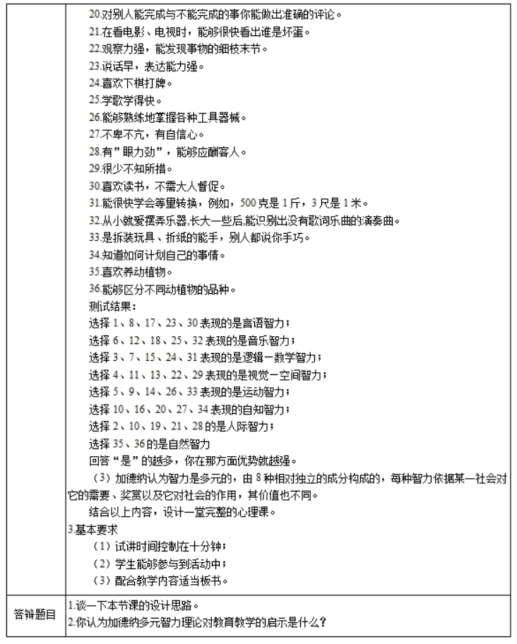 幼儿中小学面试,历年真题,教师资格证考试《高中心理健康专业面试》真题汇编