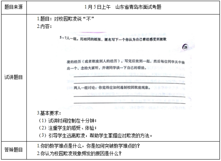 幼儿中小学面试,历年真题,教师资格证考试《高中心理健康专业面试》真题汇编