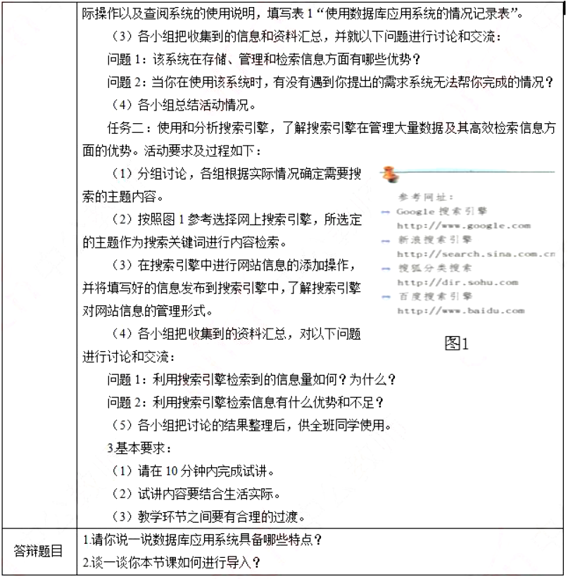 幼儿中小学面试,历年真题,教师资格证考试《高中信息技术专业面试》真题汇编