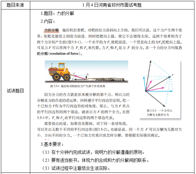 幼儿中小学面试,历年真题,教师资格证考试《高中物理专业面试》真题汇编