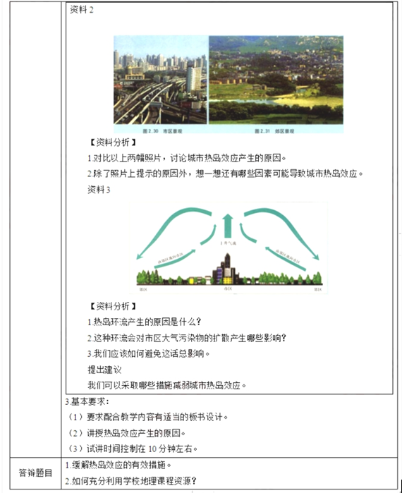 幼儿中小学面试,历年真题,教师资格证考试《高中地理专业面试》真题汇编