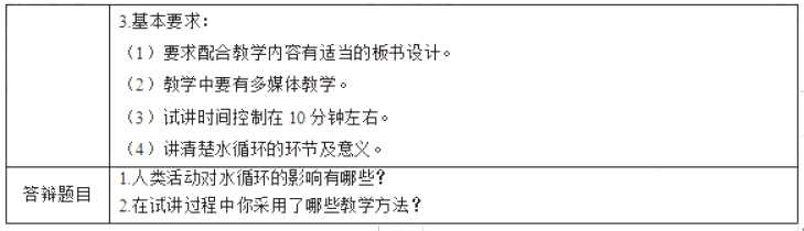 幼儿中小学面试,历年真题,教师资格证考试《高中地理专业面试》真题汇编