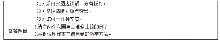 幼儿中小学面试,历年真题,教师资格证考试《高中地理专业面试》真题汇编