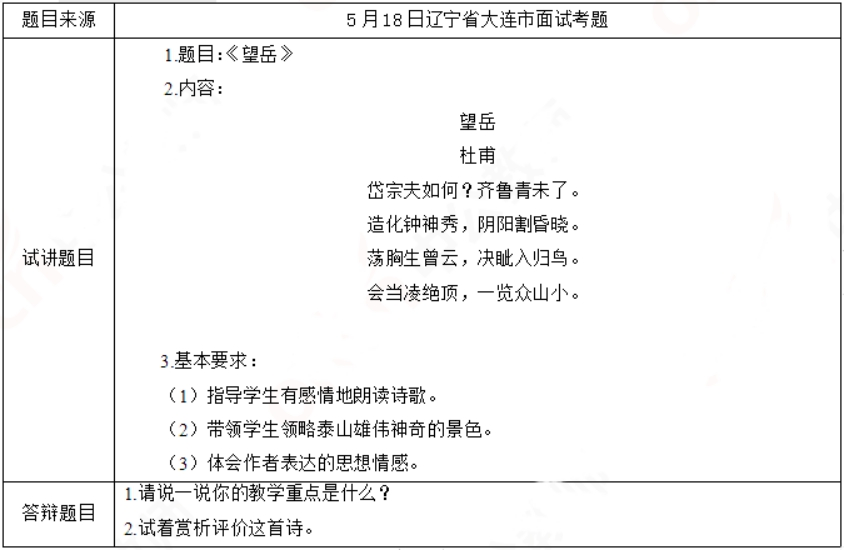 幼儿中小学面试,历年真题,教师资格证考试《初中语文专业面试》真题汇编