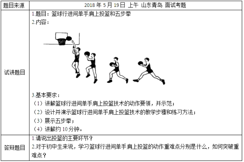 幼儿中小学面试,历年真题,教师资格证考试《初中体育专业面试》真题汇编