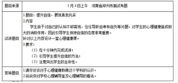 幼儿中小学面试,历年真题,教师资格证考试《初中心理健康专业面试》真题汇编