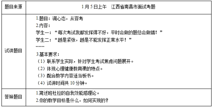 幼儿中小学面试,历年真题,教师资格证考试《初中心理健康专业面试》真题汇编