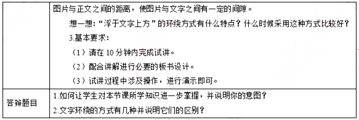 幼儿中小学面试,历年真题,教师资格证考试《初中信息技术专业面试》真题汇编