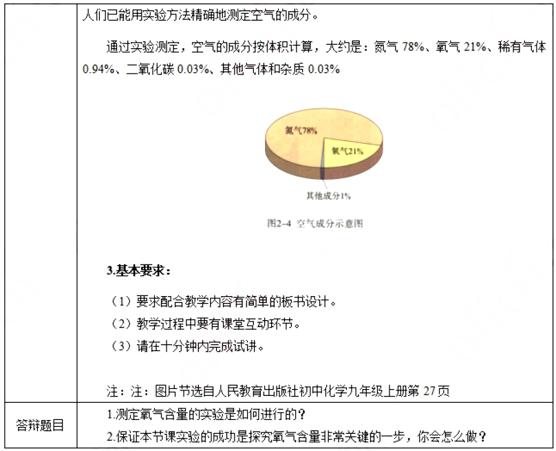 幼儿中小学面试,历年真题,教师资格证考试《初中化学专业面试》真题汇编