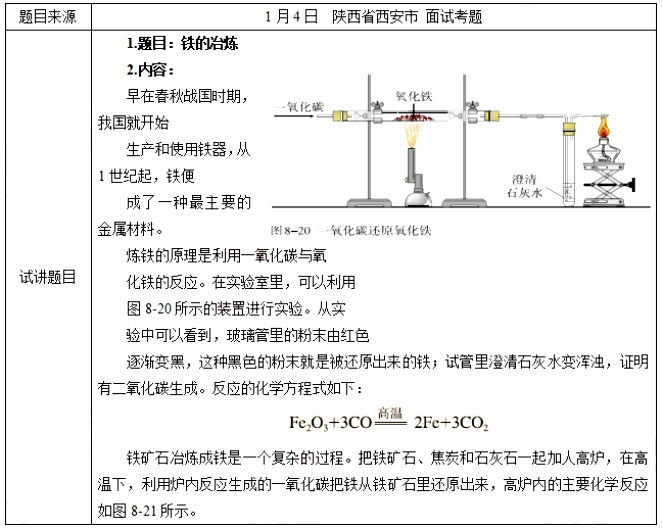 幼儿中小学面试,历年真题,教师资格证考试《初中化学专业面试》真题汇编