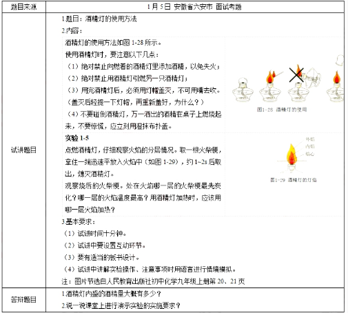 幼儿中小学面试,历年真题,教师资格证考试《初中化学专业面试》真题汇编