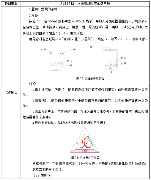 幼儿中小学面试,历年真题,教师资格证考试《初中化学专业面试》真题汇编