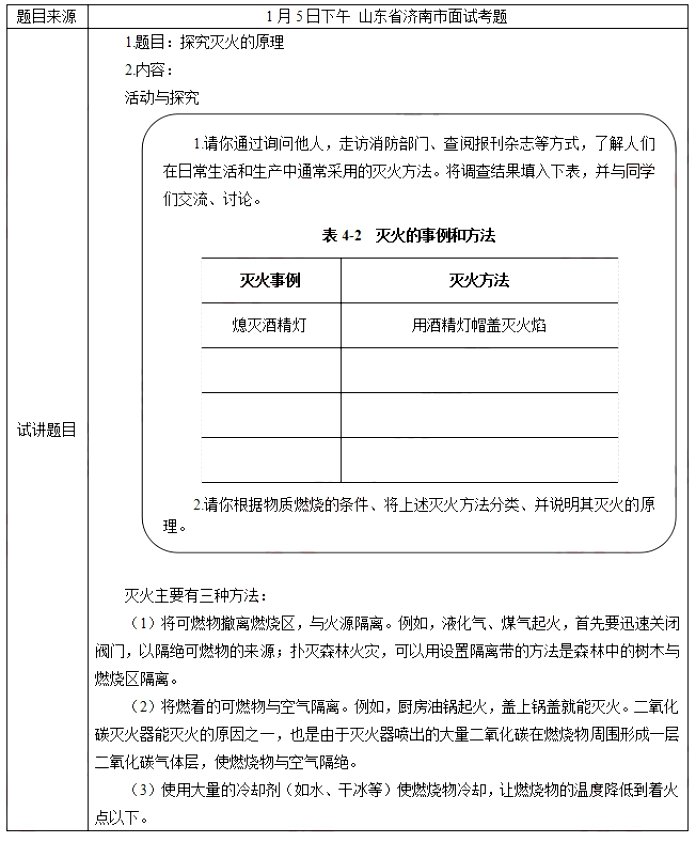 幼儿中小学面试,历年真题,教师资格证考试《初中化学专业面试》真题汇编