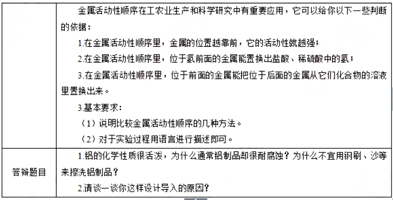 幼儿中小学面试,历年真题,教师资格证考试《初中化学专业面试》真题汇编