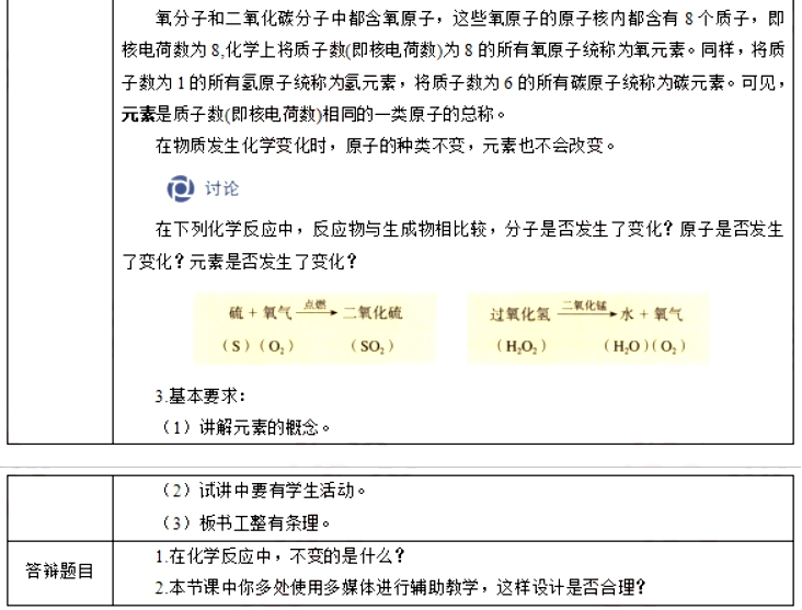 幼儿中小学面试,历年真题,教师资格证考试《初中化学专业面试》真题汇编