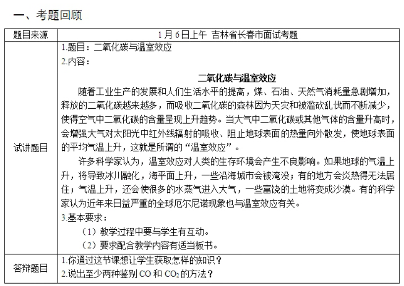 幼儿中小学面试,历年真题,教师资格证考试《初中化学专业面试》真题汇编