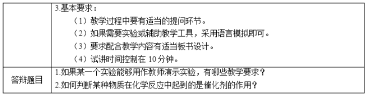 幼儿中小学面试,历年真题,教师资格证考试《初中化学专业面试》真题汇编