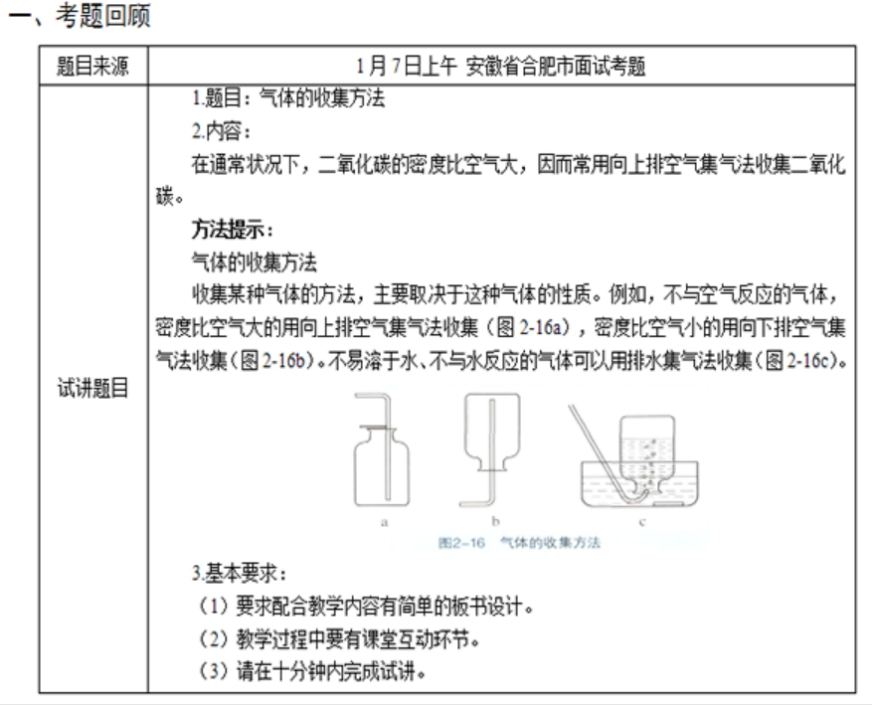 幼儿中小学面试,历年真题,教师资格证考试《初中化学专业面试》真题汇编