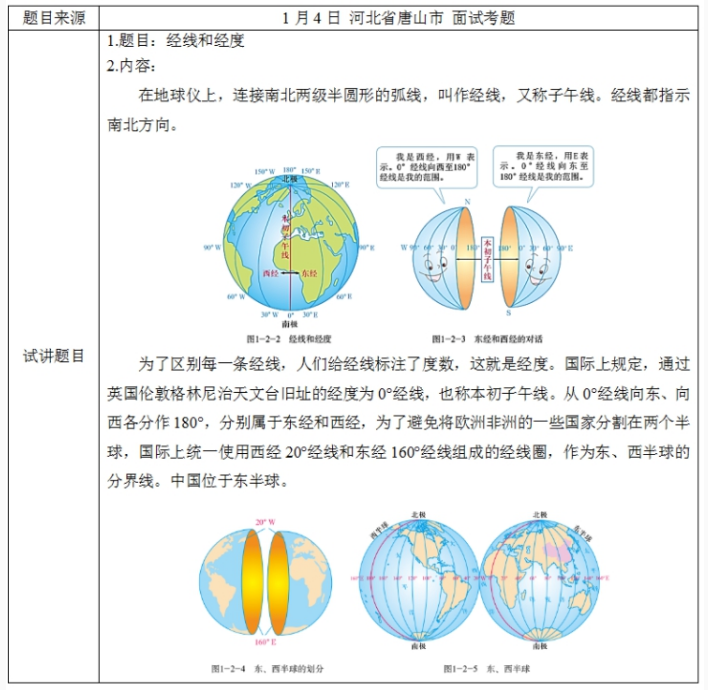 幼儿中小学面试,历年真题,教师资格证考试《初中地理专业面试》真题汇编