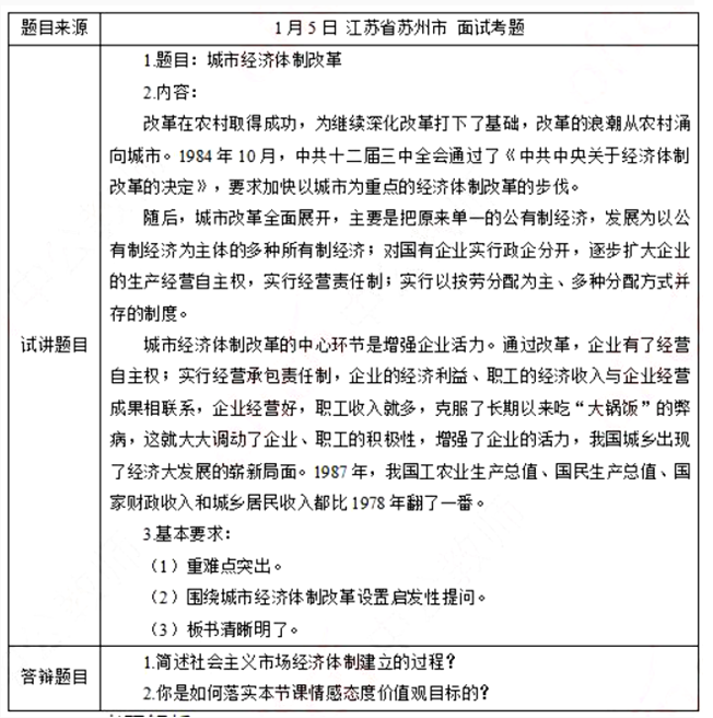 幼儿中小学面试,历年真题,教师资格证考试《初中历史专业面试》真题汇编