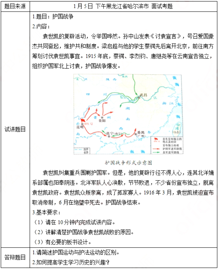 幼儿中小学面试,历年真题,教师资格证考试《初中历史专业面试》真题汇编