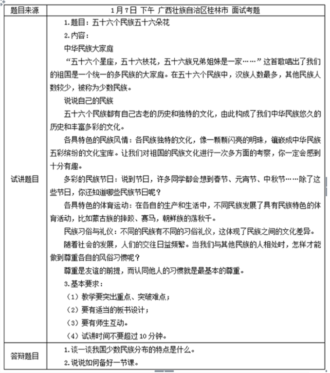 幼儿中小学面试,历年真题,教师资格证考试《小学社会专业面试》真题汇编