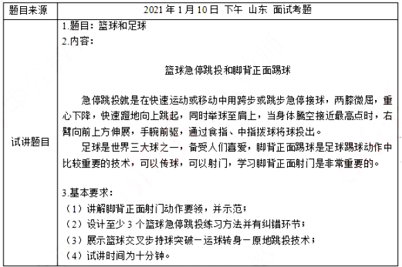 幼儿中小学面试,历年真题,教师资格证考试《高中体育专业面试》真题汇编