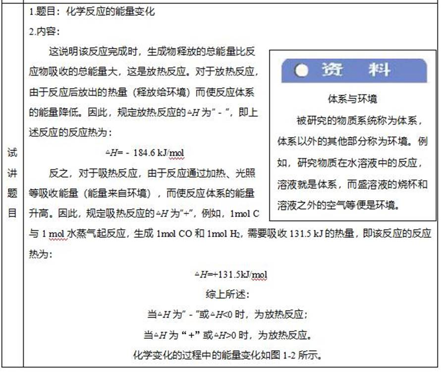 幼儿中小学面试,历年真题,教师资格证考试《高中化学专业面试》真题汇编