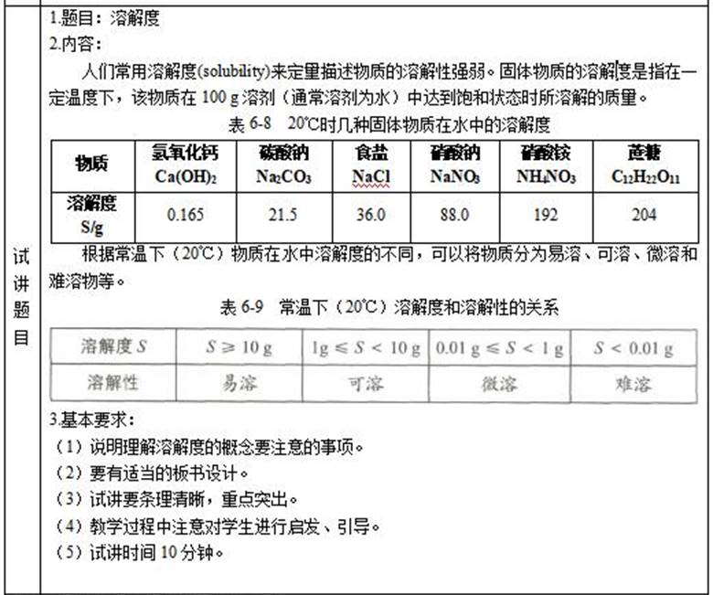 幼儿中小学面试,历年真题,教师资格证考试《初中化学专业面试》真题汇编