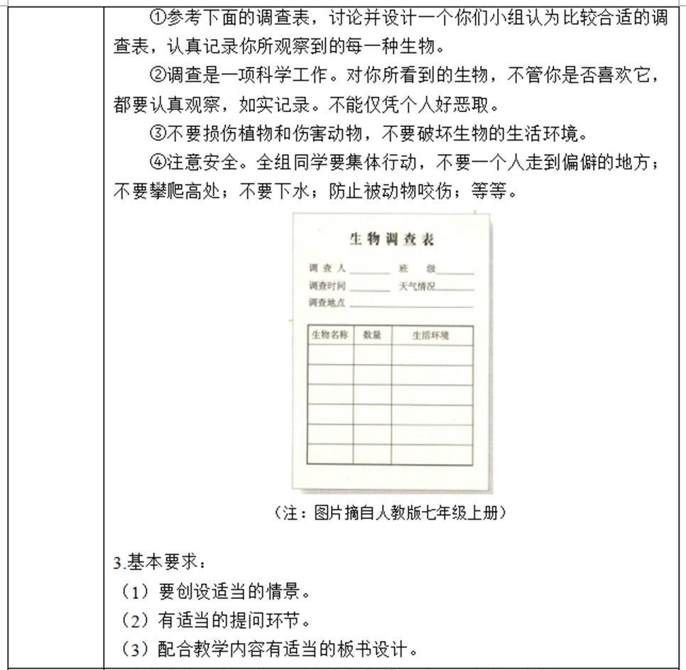 幼儿中小学面试,历年真题,教师资格证考试《初中生物专业面试》真题汇编