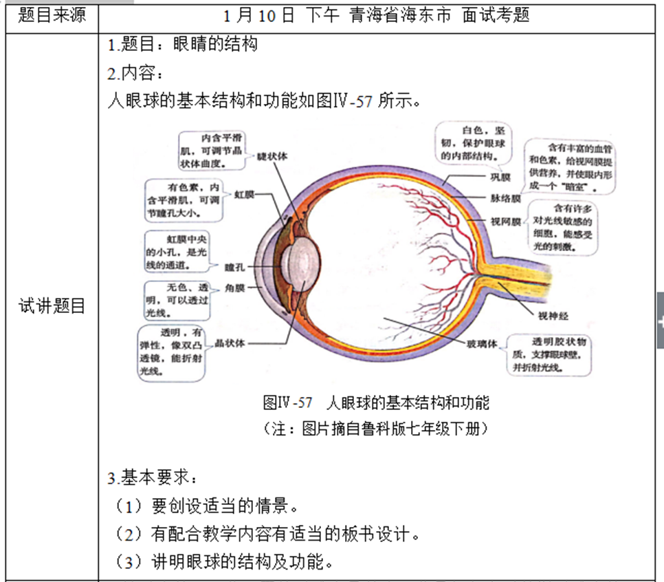 幼儿中小学面试,历年真题,教师资格证考试《初中生物专业面试》真题汇编