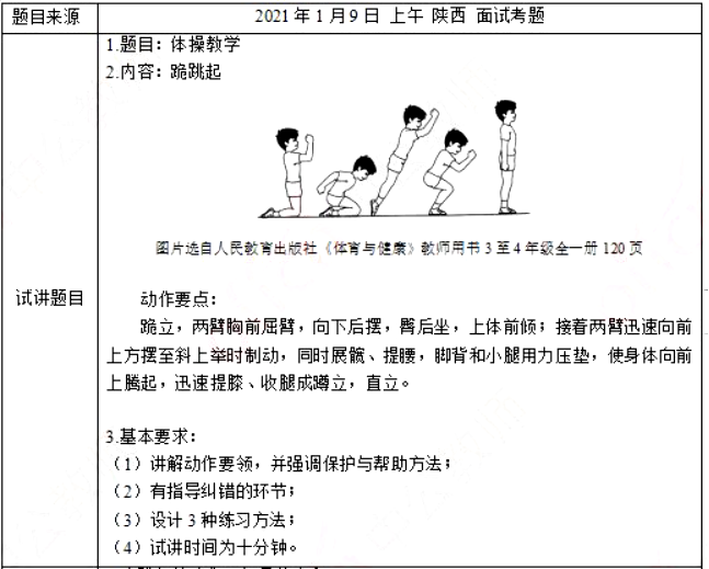 幼儿中小学面试,历年真题,教师资格证考试《小学体育专业面试》真题汇编