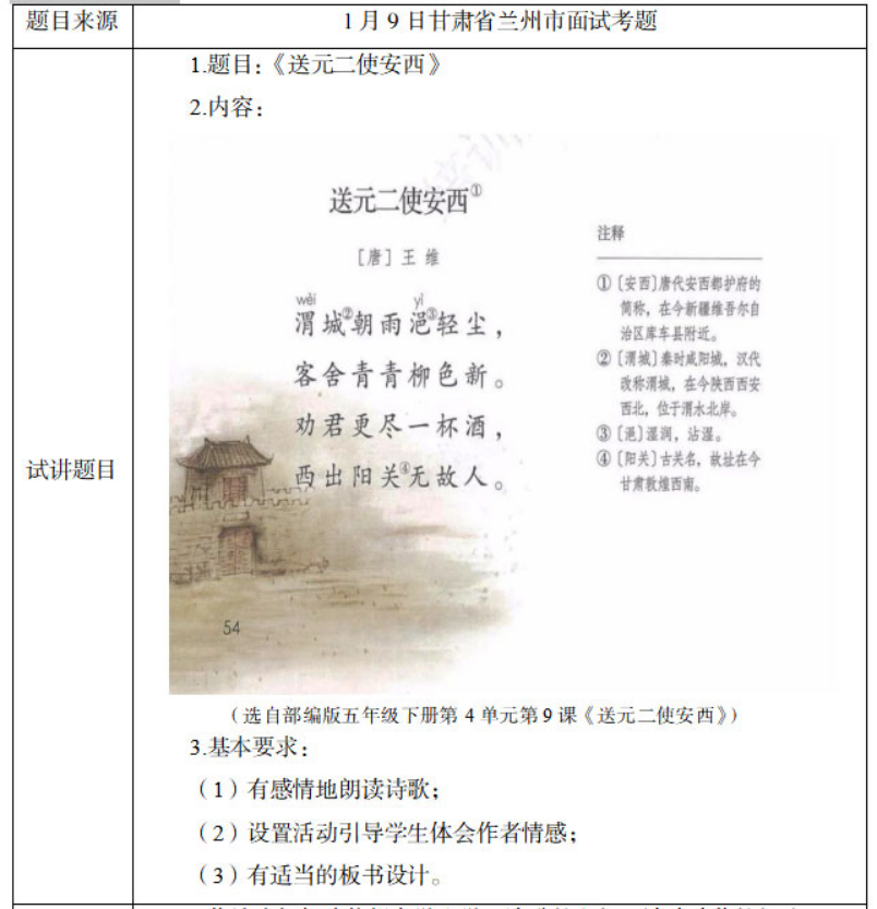 幼儿中小学面试,历年真题,教师资格证考试《小学语文专业面试》真题汇编