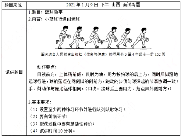 幼儿中小学面试,历年真题,教师资格证考试《小学体育专业面试》真题汇编