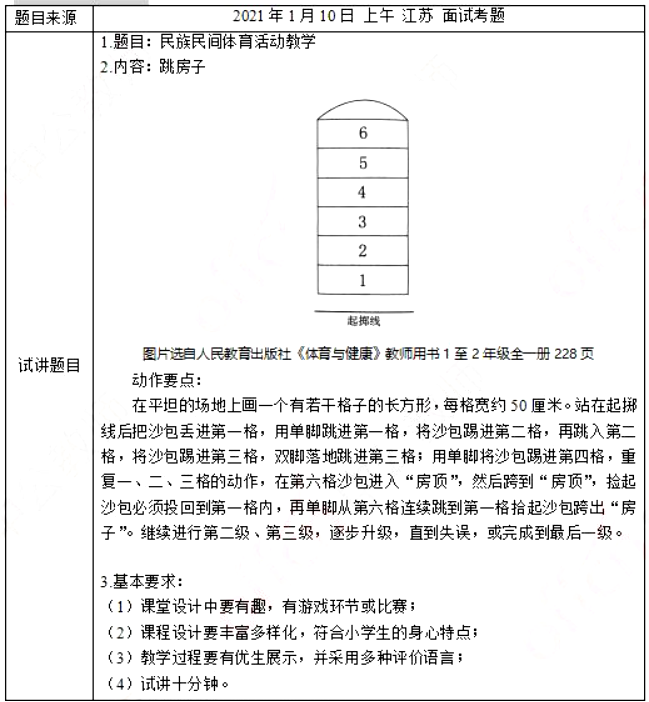 幼儿中小学面试,历年真题,教师资格证考试《小学体育专业面试》真题汇编