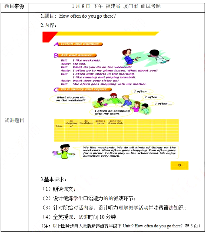 幼儿中小学面试,历年真题,教师资格证考试《小学英语专业面试》真题汇编