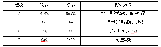 中学化学学科知识与教学能力,章节练习,初中化学学科